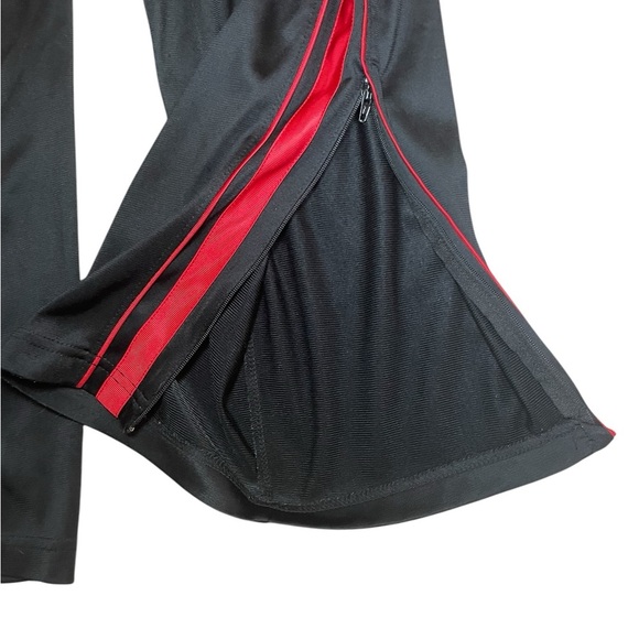 Nike Mens SM Black Red Practice Overtime Basketball Sweat Track Pants Zip Ankle - Picture 4 of 9